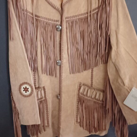 Men's Beaded Suede Fringe Jacket by Scully